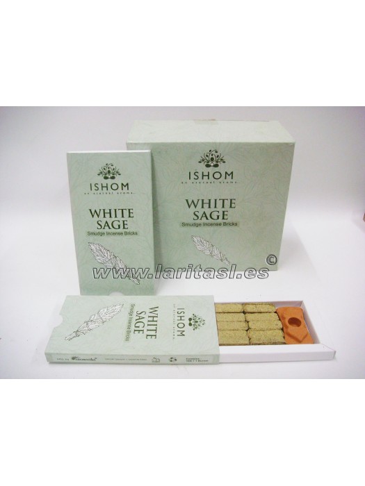 Brick (ladrillo) de incienso Ishom White Sage (15 bricks)